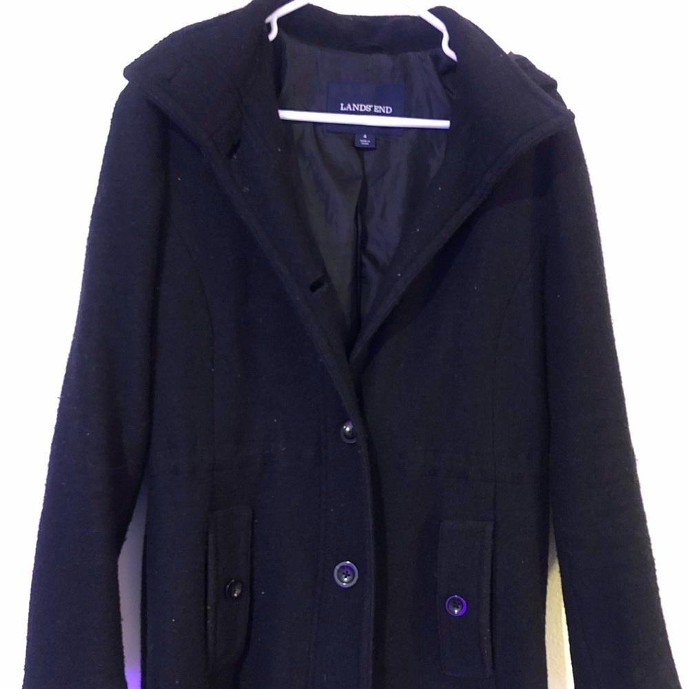 Black peacoat